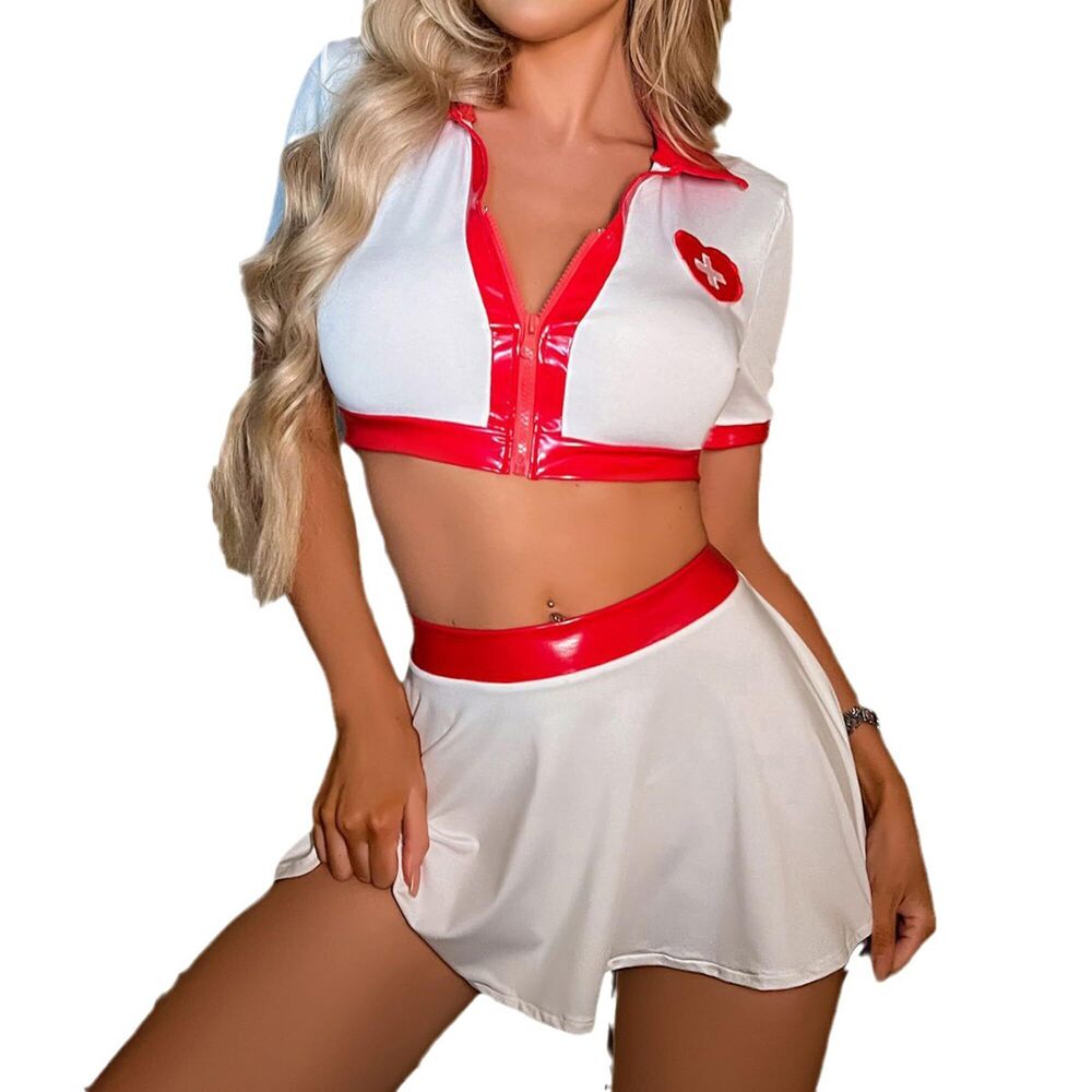 9843 Sexy Nurse Lingerie Halloween Cosplay Lingerie Naughty Nightingale